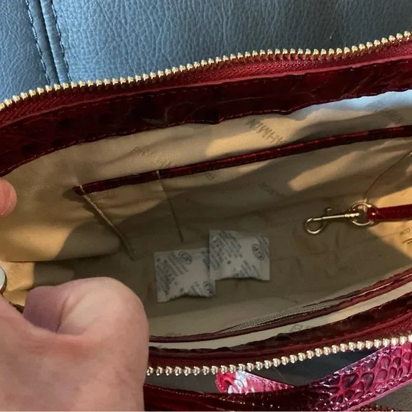 Brahmin Red Croc-Embossed Women's Bag